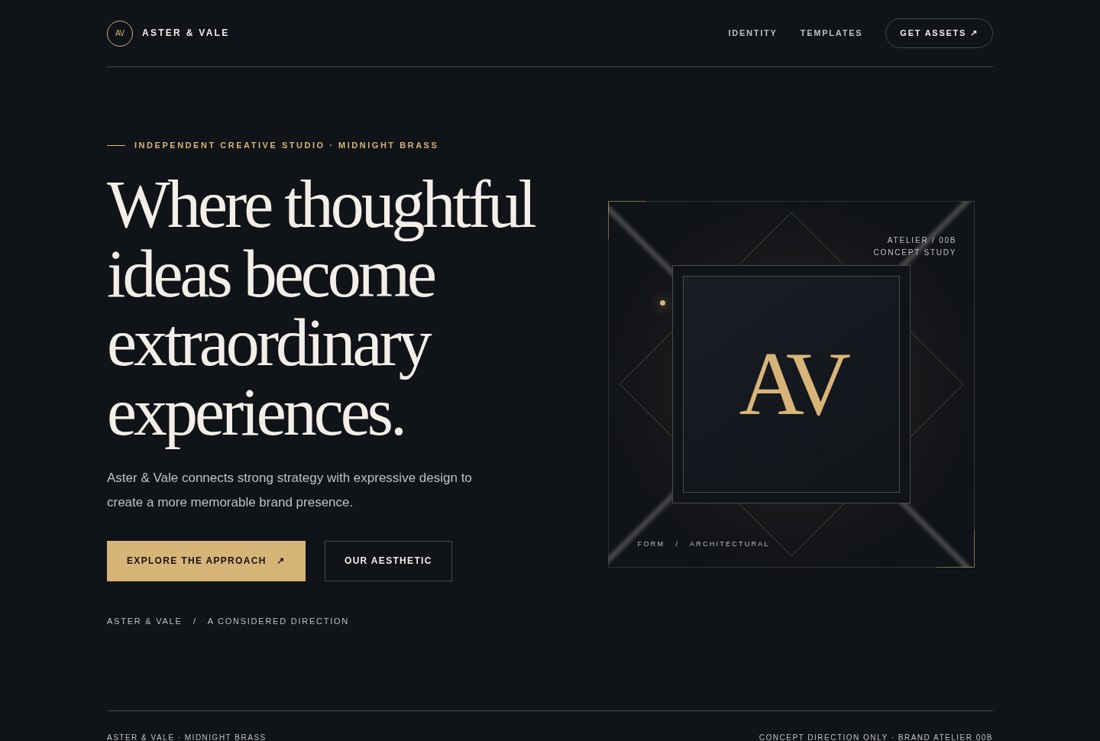 Midnight Brass brand identity